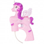 Pistol baloane de sapun unicorn, muzica si lumini, alimentare cu baterii