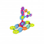 Set de constructie fulgi de zapada, 120 elemente diferite dimensiuni, multicolor