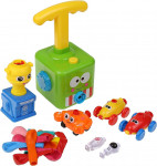 Jucarie interactiva lansator baloane, 12 baloane, 4 figurine, multicolor