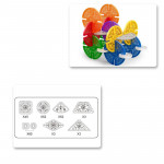 Set blocuri constructie, 218 piese diferite forme, jucarie steam, multicolor