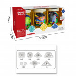 Set blocuri constructie, 218 piese diferite forme, jucarie steam, multicolor