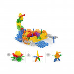 Set blocuri constructie, 218 piese diferite forme, jucarie steam, multicolor