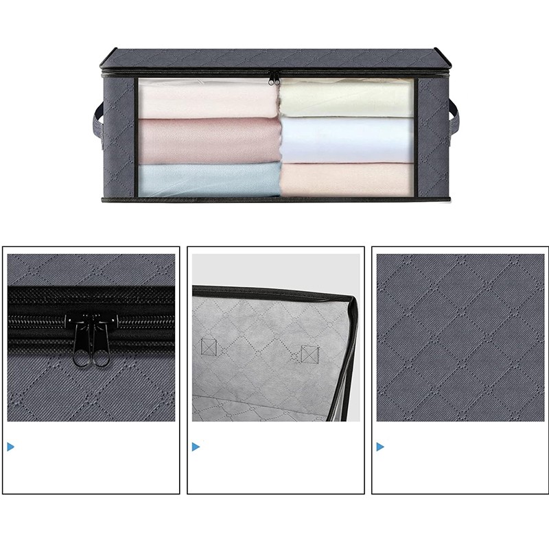 Organizator textil imbracaminte, 35 litri, doua manere transport, fereastra transparenta, 50x35x20 cm