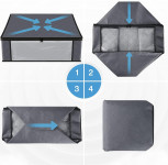 Organizator textil imbracaminte, 35 litri, doua manere transport, fereastra transparenta, 50x35x20 cm