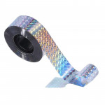 Banda reflectorizanta anti pasari, model holografic, pvc, latime 5 cm, 80 m,argintie