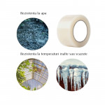 Banda adeziva pentru reparatia foliei pe solar, 50 mm x 20 m, transparenta