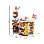 Set supermaket de jucarie, 54 accesorii, sunete, lumini, pos, scanner, cos cumparaturi, multicolor