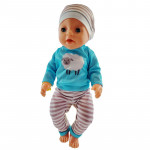 Papusa interactiva care face pipi, farfurie, olita, suzeta, pampers, inaltime 45 cm, 3 ani+