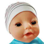 Papusa interactiva care face pipi, farfurie, olita, suzeta, pampers, inaltime 45 cm, 3 ani+