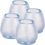 Protectie pentru picioare de mobilier, silicon, transparent, set 8 bucati