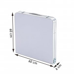 Set masa cu 4 scaune pentru camping, inaltime masa reglabila, 120x60x70/62/55 cm, aluminiu