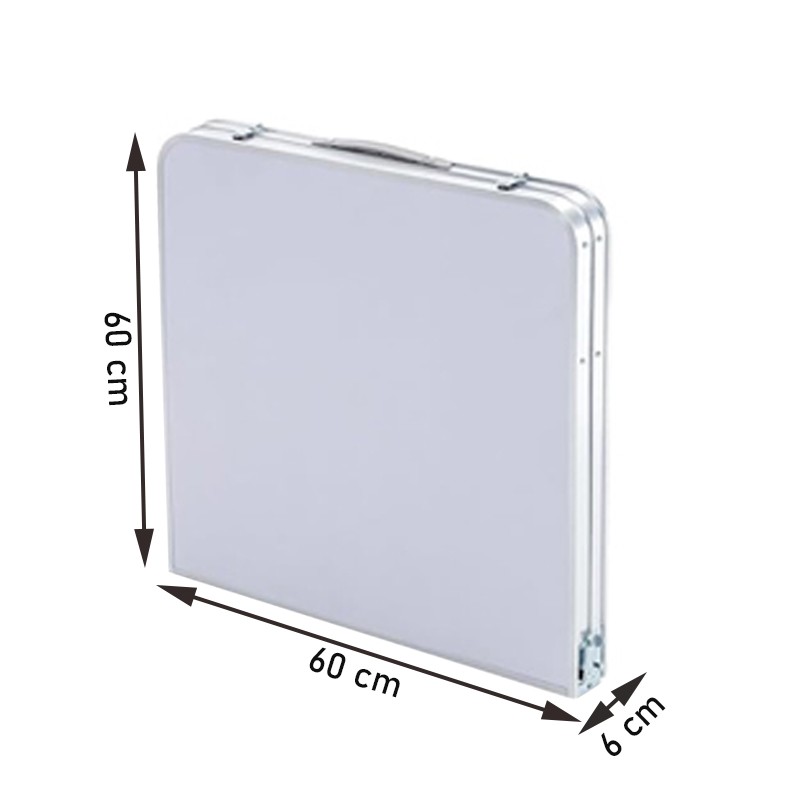 Set masa cu 4 scaune pentru camping, inaltime masa reglabila, 120x60x70/62/55 cm, aluminiu