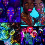 Vopsea glow uv galben neon pentru body painting, cantitate 25 ml, pe baza de apa