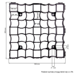 Grila eco p3 pentru parcare, 50x50x3 cm, rezistenta 180 tone/mp, negru