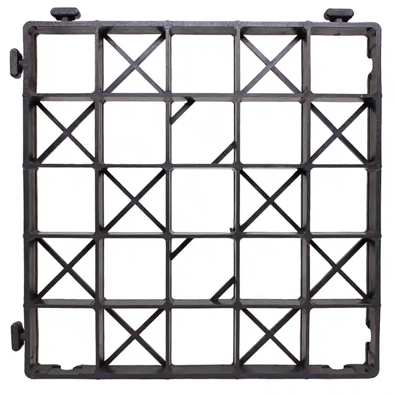 Pavela grila ecologica, capacitate 180 t/mp, gratar h30, 33x33x3 cm, pp si pe, neagra