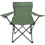 Scaun pentru camping, pliabil si portabil, suport pahar, 50x82x80 cm, verde