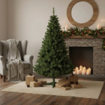 Brad artificial 220 cm cu 14 niveluri – diametru 138 cm, 89 ramuri robuste – model premium natural