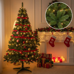 Brad artificial 220 cm cu 14 niveluri – diametru 138 cm, 89 ramuri robuste – model premium natural