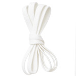 Sireturi fosforescente albe pentru incaltaminte sport, lumineaza verde, 1.25 x 1 cm, textile