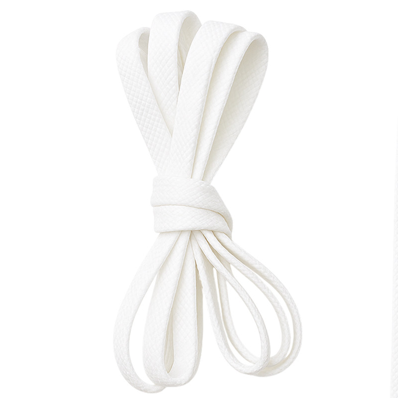Sireturi fosforescente albe pentru incaltaminte sport, lumineaza verde, 1.25 x 1 cm, textile