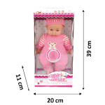 Papusa bebelus interactiva, sunete realiste, inaltime 34 cm, imbracaminte detasabila