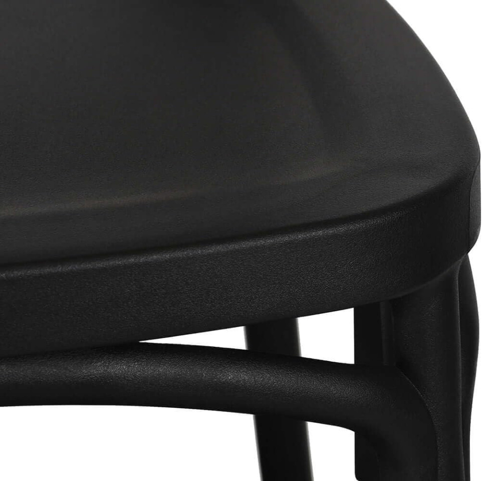 Scaun de bucatarie, stil clasic, inaltime 88 cm, polipropilena, negru