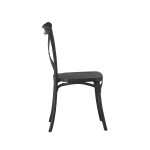 Scaun de bucatarie, stil clasic, inaltime 88 cm, polipropilena, negru