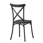 Scaun de bucatarie, stil clasic, inaltime 88 cm, polipropilena, negru
