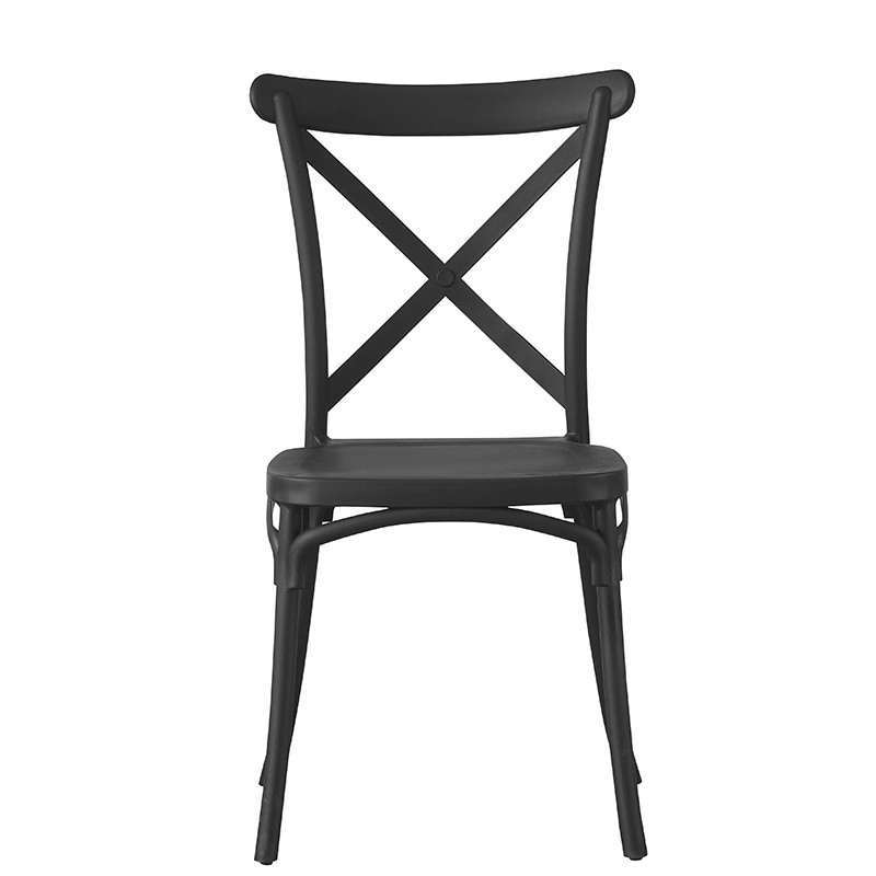 Scaun de bucatarie, stil clasic, inaltime 88 cm, polipropilena, negru