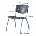 Scaun terasa, bucatarie, spatar si sezut pp, model perforat, inaltime 82 cm