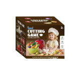 Joc taiat legume si fructe, 23 piese, fixare cu velcro, cutit, tocator, farfurii