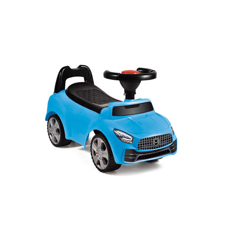 Masinuta ride-on albastra, sezut cu spatar integrat, 66x29x36 cm