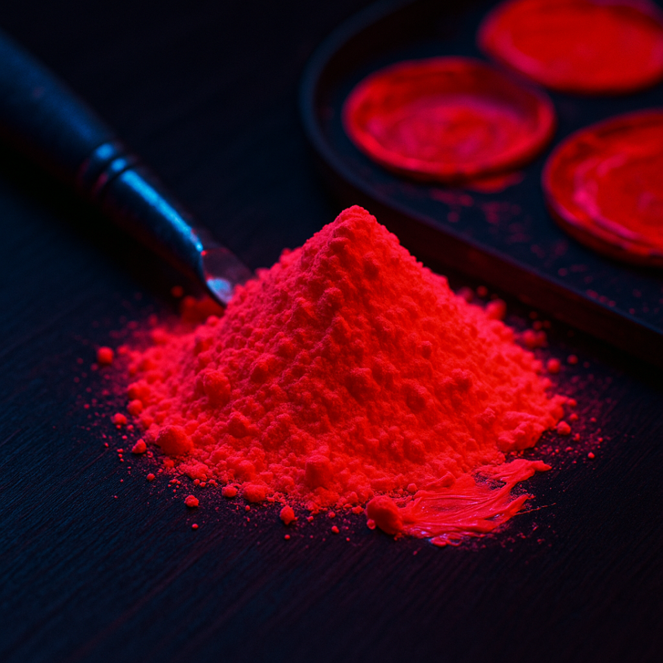 Pigment rosu fluorescent reactiv uv cantitate 100 gr