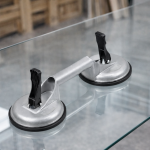 Ventuza dubla pro pentru manipulare sticla si gresie, corp aliaj de aluminiu