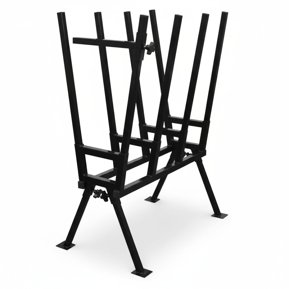 Suport metalic tip capra pentru taiat lemne – otel, capacitate 400 kg, stabil, 76 x 50 x 103 cm