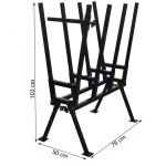 Suport metalic tip capra pentru taiat lemne – otel, capacitate 400 kg, stabil, 76 x 50 x 103 cm