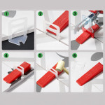 Kit pro nivelare placi ceramice, 500 clipsuri 1 mm si 100 pene gresie