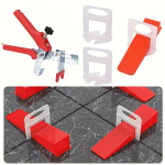 Sistem pro nivelare placi ceramice, cleste, 500 clipsuri 2 mm, 100 pene