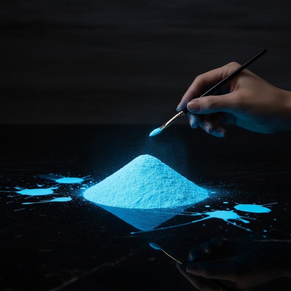 Pigment fosforescent aqua (turquoise) cantitate 1000 gr