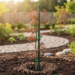 Arac sustinere plante, otel si plastic, lungime 90 cm, verde
