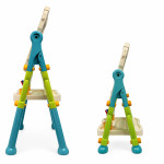 Tabla magnetica si de scris cu 2 fete, 40x50 cm, inaltime reglabila 83-110 cm, 30 accesorii incluse