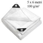 Prelata impermeabila 5x6m, 100 g/mp, protectie uv+ si inghet, inele otel 12 mm