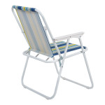 Scaun plaja pliabil, scaun camping metalic, usor, portabil, 58x52x73 cm, maxim 80 kg