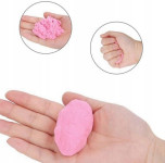 Nisip kinetic roz, 6 forme diverse, cutie gonflabila 45x58 cm, 3 kg