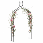 Pergola decorativa de gradina, constructie metalica, stil gothic, 240x128x37 cm