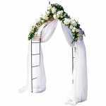 Pergola decorativa de gradina, constructie metalica, stil gothic, 240x128x37 cm