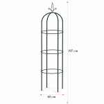 Pergola metalica gradina 197x40 cm, suport plante cataratoare, montaj usor