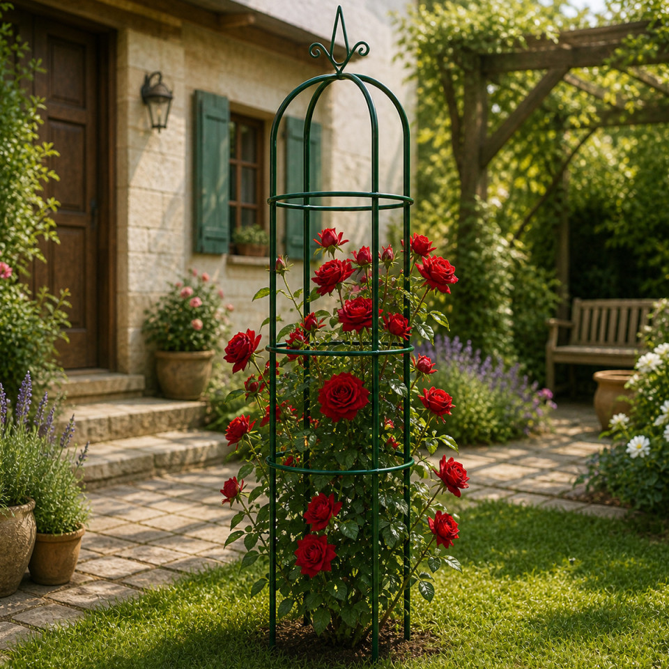 Pergola metalica gradina 197x40 cm, suport plante cataratoare, montaj usor