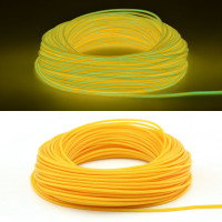 Kit fir el wire 5 metri, invertor portabil cu baterii, pentru party, gaming si tuning auto culoare galben