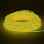 Kit fir el wire 5 metri, invertor portabil cu baterii, pentru party, gaming si tuning auto culoare galben